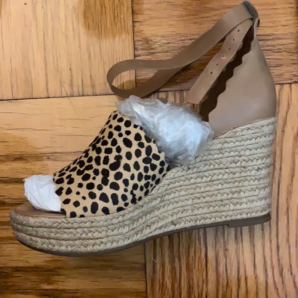 NWT Nude Leopard Espadrille Wedges / Matisse - Picture 5 of 6